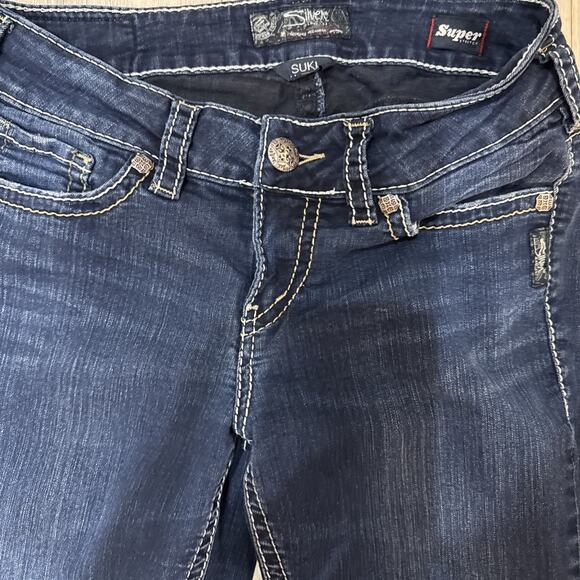 Silver Jeans Suki Skinny Dark Blue Jeans Womens Size 28/31 L - Picture 2 of 11